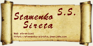 Stamenko Sireta vizit kartica